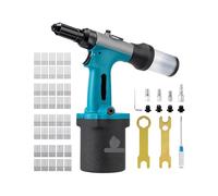 Kit de pistola remachadora neumática de alta resistencia con 200 remaches, diseño de autosucción