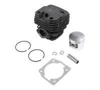 Kit de pistón cilíndrico de 43 mm para cadenas Zenoah 45 cc 4500 para piezas de repuesto GE con cilindro pistón perno anillo y anillos de seguridad para una reparación rápida y larga vida útil en uso