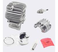 Kit de pistón Cilindro 34 mm Apto para G2500 2500 25 CC,4 Motosierra podadora con Mango Superior para Zylinder para STIGA GGP Alpina A305 para TOPSUN