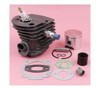 Kit de pistón de cilindro de 46 mm for motosierra 55-51 con funda de descompresión, junta, cojinete de agujas y juego de bujías.