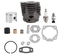Kit de Pistón de Cilindro de 46 mm para 50 51 55 Motosierras Rancher, Haofy Cilindro Pistón Empaquetadura Equipo para con 4 Juntas, Repuestos de Motosierra