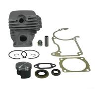 Kit de pistón de cilindro de motosierra de 44 mm con juego de juntas completo compatible con construcción de metal 026 MS260 para reemplazo de equipos eléctricos al aire libre