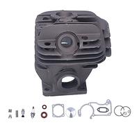 Kit de pistón de cilindro de repuesto de alto rendimiento para motosierra 026 MS260 026PRO, juego completo de aleación de aluminio duradera de 44,7 mm con bujía y rodamientos