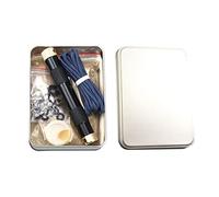 Kit de pistón de fuego de latón, portátil, aleación de aluminio, para hacer llamas, compresión de aire, emergencia, picnic, viajes, pesca, supervivencia, herramienta de supervivencia, color negro