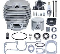 Kit de Pistón y Cilindro para Husqvarna 61 y Jonsered 625 630 Motosierra, AUMEL Cilindro + Pistón + Juntas + Sello de Aceite + Bujía Piezas de Repuesto Accesorio 26 in 1