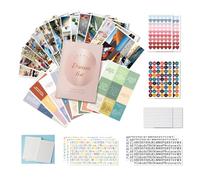 Kit de pizarra de ensueño - Kit Vision Board - 270 Cartas Imágenes + Tablero Laminarte Reutilizable - Kit DIY con Stickers de Letras, Iconos y Etiquetas - 30 Temáticas para Alcanzar Vida Ideal