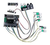 Kit de placa amplificadora de 50 W + 50 W + 100 W con módulo de amplificador de potencia de audio de doble micrófono BT USB AUX MIC entrada de sonido placa amplificador de potencia digital con