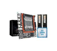 Kit de Placa Base for Juegos X99 con Xeon E5 2680 V4 y DDR4 8Gx2 2133 MHz Dual ECC M.2 NVME for PC de Escritorio(Motherboard+CPU+RAM)