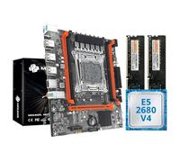 Kit de Placa Base for Juegos X99 con Xeon E5 2680 V4 y DDR4 8Gx2 de 2133 MHz, Doble Canal ECC M.2 NVME for PC de Escritorio(Motherboard+CPU)