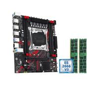 Kit de Placa Base X99 PR8 con CPU LGA2011-3 Xeon E5 2666 V3 y Memoria DDR3 de 2 x 16 GB(Motherboards)