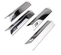 Kit de placa de calor de acero inoxidable para parrilla de 4 piezas para uso a gas para unidades de barbacoa para proteger los quemadores de la acumulación de grasa y escombros