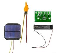 Kit de placa de circuito de luz solar de llama de 3,7 V, 1 paquete de placa de control PCB para lámpara de vela solar, efecto de parpadeo de simulación de llama, iluminación decorativa al aire libre