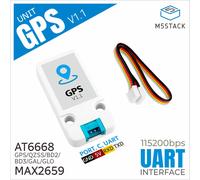 Kit de Placa de Desarrollo M5Stack Oficial con Unidad GPS/BDS v1.1 AT6668 BD2 BD3 GLONASS GALILEO QZSS para Dispositivos de Posicionamiento IoT (ATGM336H-6N)