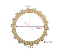 Kit de placa de embrague de fricción compatible con piezas de motocicletas automotrices CBR300R CBR300 CB300 CBR CB 300 CB300F CRF250M CRF250L CRF250 CRF 250(1pcs width)