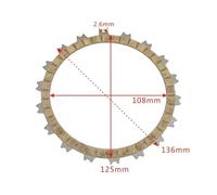Kit de placa de embrague de fricción compatible con piezas de motocicletas automotrices CBR300R CBR300 CB300 CBR CB 300 CB300F CRF250M CRF250L CRF250 CRF 250(1pcs narrow)