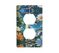 Kit de placa de pared de doble cara con diseño de dinosaurio, cubierta de toma de corriente, tamaño estándar: 4.50 x 2.76 pulgadas