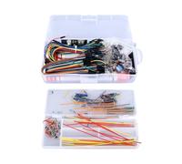 Kit de Placa de Pruebas de 830 Puntos de conexión con módulo de Fuente de alimentación Cables de Puente Componentes electrónicos Juego de Inicio de Circuito de Bricolaje para