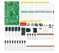 Kit de placa de transmisor FM DIY con tecnología avanzada Pll para transmisión de audio inalámbrica, circuitos de micrófono duales, proyecto de soldadura verde de 76 x 47 mm
