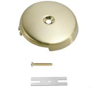 Kit de placa frontal de desbordamiento de bañera, montaje de conversión de ajuste de drenaje de bañera de un solo agujero de 3-1/8 pulgadas, placa de cubierta de aleación de zinc con tornillo y placa