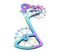 Kit de placa guía de desviador para bicicletas de montaña SRAM de 11 velocidades y 12 velocidades con poleas de 12 dientes y 16 dientes (arcoíris)