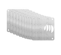 Kit de placa reparación bisagra gabinete acero inoxidable, soportes fijación plana for puerta cajón, herramientas montaje for el hogar, 1/2/4/10/20 piezas(Jiaolian XFB 10pcs)