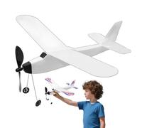 Kit de planeador con banda elástica, 20 cm, juguete de avión a motor, diversión educativa, juego de vuelo para niños, estudiantes, adultos, niñas, deportes al aire libre, actividad de aprendizaje