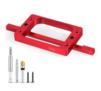 Kit de plantilla de bisagra de puerta de aleación de aluminio de 3-1/2 pulgadas, tamaño fijo, radio de plantilla ajustable y esquina cuadrada para carpintería e instalación de puertas