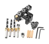 Kit de plantilla de clavija ajustable 3 en 1 para carpintería, guía de perforación de agujeros de bolsillo, localizador para muebles, kits de plantilla de clavija de agujero de conexión