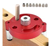 Kit de plantilla de clavija vertical - Herramienta perforadora de centrado | Cuerpo de aleación de aluminio resistente que resiste el desgaste. Bujes de guía de agujero recto de 8 tamaños que