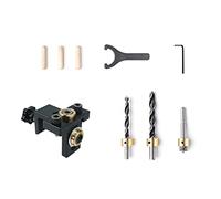 Kit de plantilla de clavijas, juego de agujeros de bolsillo de 8/10/15 mm con clip de posicionamiento, guía de taladro de agujero ajustable, kit de tacos localizadores