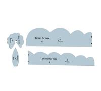 Kit de plantilla de rosas de flores, juego de patrones de rosas | Patrón de cortes de con regla,Tela de bordado floral artificial Plantilla rosa para coser decoraciones de centro de edredones