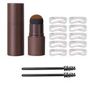 Kit De Plantilla De Sellos De Cejas,EyeBrow Stamp Kit Waterproof,Sello De Cejas,Kit Lapiz Cejas,Eyebrow Powder,20 Estilos Plantilla Cejas 2 Ceja Cepillo,Kit De Plantilla De Sellos De Cejas Duradero