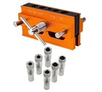 Kit de plantilla de tacos para carpintería, guía de taladro central de instalación eficiente y sin esfuerzo, multiusos, herramienta eléctrica de perforación portátil, bloquea agujeros rectos
