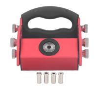 Kit de plantilla para agujeros ocultos ZIXINNKC, localizador de agujeros inclinados para carpintería, aleación de aluminio, plantilla de espigado ajustable de 0 a 90 grados.