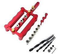 Kit de Plantilla para Clavijas Kit de plantilla for tacos autocentrante | Localizador de punzones de madera con guía de taladro de 6/8/10mm for herramientas de carpintería doméstica(Color 01)