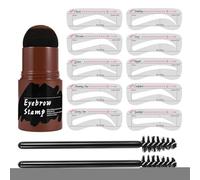 Kit de plantillas - 10 piezas, polvo impermeable para cejas, sello de cejas de fácil precisión, a prueba de manchas, perfecto para mujeres, niñas, ocasiones importantes