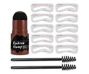 Kit de plantillas de cejas, plantillas de cejas y juego de sellos para maquillaje rápido, 10 piezas de plantillas de moldeo de frente, herramienta de belleza para mujeres y niñas, guía de