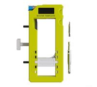 Kit de plantillas de enrutador de bisagra de puerta de aluminio para un corte preciso de mortaja compatible con bisagras de 2 12 a 5 pulgadas de longitud, adecuado para múltiples tipos de puertas