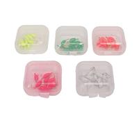 Kit de Plantillas de Pesca en Hielo, anzuelos Coloridos al revés con púa, Juego de 50 Piezas para Jigging en Hielo de Invierno, Hechos de Acero con Alto Contenido de Carbono y