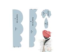 Kit de plantillas de rosas de flores, plantillas de costura floral, adorable juego de manualidades de troquelado de tela para acolchado, bordado, decoración de ropa, 6 x 1 x 0.4 pulgadas