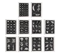 Kit de Plantillas para Tatuajes Temporales, 97 Patrones, Impermeables y Reutilizables, para Arte Corporal con Aerógrafo