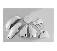 Kit de carenado UFO PLAST de 7 piezas de plástico blanco