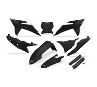 Kit de plastica ufo completo con protectores de horquilla-negro para moto