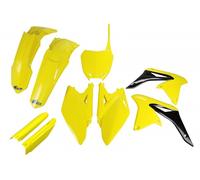 Kit de carenado UFO PLAST 9 pzs con protector horquilla amarillo claro OEM 01-26