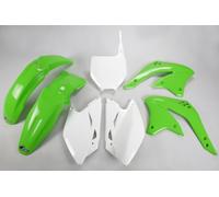 UFO PLAST Kit 999 de plásticos carenados Kawasaki KXF 450 2008 - 7 piezas Verde/Blanco