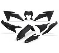 kit de plástico careno Ktm Exc 150 250 300 350 450 500 2024 negro con portafaro