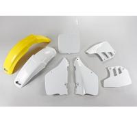 JUEGO DE PLÁSTICOS PARA SUZUKI RM 250 '92, COLOR OEM (BLANCO/AMARILLO) (SU396E99
