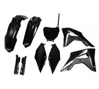 Kit de carenado UFO PLAST de 9 piezas con protector de horquilla negro