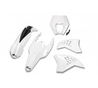 kit de plástico Ktm Exc 125 200 250 300 350 450 500 2009 - 2011 blanco faro