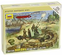 Kit De Plástico Modelo ZVEZDA British Bofors 40 MM MK-I/2 AA-GUN 1:72